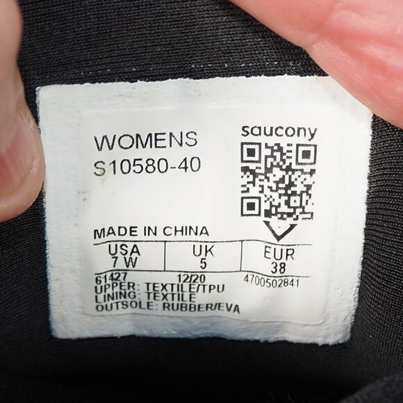 Saucony Ride 13 Wide Alloy Black Running Shoes Women's 7W Performance S10580-40 - Picture 10 of 11